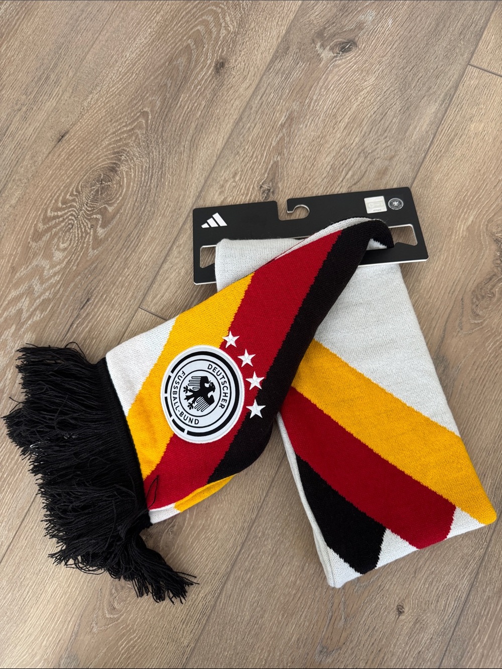 adidas Germany National Team Scarf in Black Red Gold White